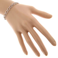 Ladies Diamond Circle Bracelet 0.9ct 14K Yellow Gold -Borcely Jewelry Sales ladies diamond circle bracelet 09ct 14k gold bodwh