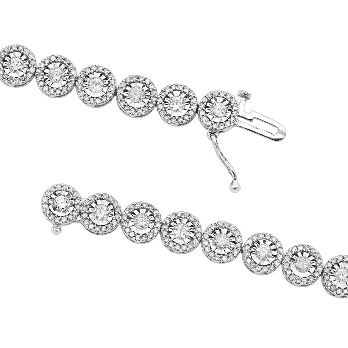 Ladies Diamond Circle Bracelet 14K White Gold 4.66ct 4 Ladies Diamond Circle Bracelet 14K White Gold 4.66ct - Image 4