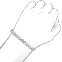 Ladies Diamond Circle Bracelet 14K White Gold 4.66ct 14 Ladies Diamond Circle Bracelet 14K White Gold 4.66ct -Borcely Jewelry Sales ladies diamond circle bracelet 14k 466ct p 43658 bodwh 20201006