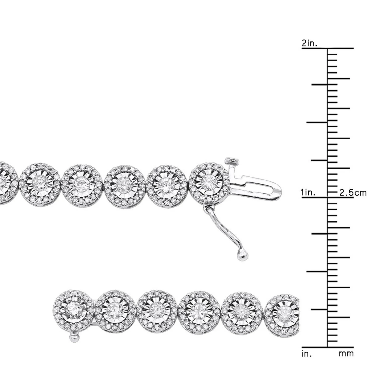 Ladies Diamond Circle Bracelet 14K White Gold 4.66ct 8 Ladies Diamond Circle Bracelet 14K White Gold 4.66ct - Image 8