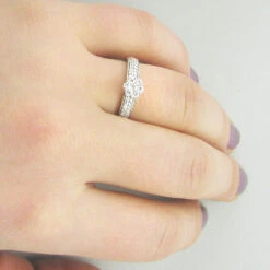 Ladies 14K White Gold Cluster Diamond Ring 0.50ct -Borcely Jewelry Sales ladies diamond rings 14k cluster diamond ring 050ct p 6798bod