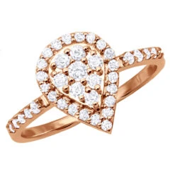 Ladies 14K White Gold Cluster Diamond Ring 0.62ct -Borcely Jewelry Sales ladies diamond rings 14k cluster diamond ring 062ct p 6739 ro 20211228