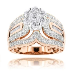 Ladies 14K Yellow Gold Cluster Diamond Ring 1.83ct 8 Ladies 14K Yellow Gold Cluster Diamond Ring 1.83ct -Borcely Jewelry Sales ladies diamond rings 14k cluster diamond ring 183ct p 6801 ro