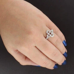 Ladies Diamond Swirl Ring 0.29ct 14K White Gold -Borcely Jewelry Sales ladies diamond swirl ring 029ct 14k gold 3