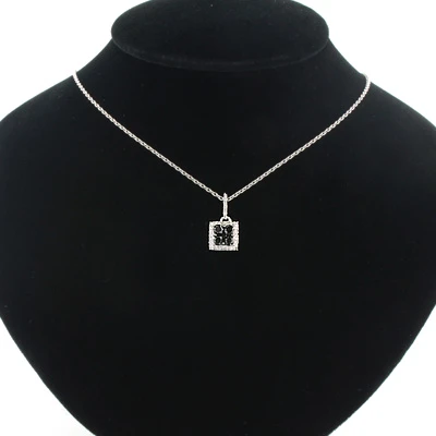 Ladies Silver Pendant With Black And White Diamonds 0.65ct 3 Ladies Silver Pendant With Black And White Diamonds 0.65ct - Image 3