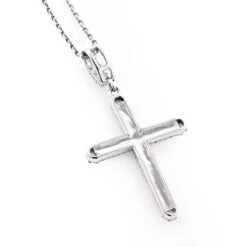 Ladies Small 14K White Gold Diamond Cross Pendant 0.59ct 9 Ladies Small 14K White Gold Diamond Cross Pendant 0.59ct -Borcely Jewelry Sales ladies small 14k gold diamond cross pendant 059ct p 6540 backwh