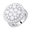 Large 5 Carat Diamond Ring For Women 14K White Gold