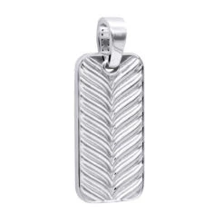 Customizable Red Diamonds Or Rubies Dog Tag Pendant 14K White Gold 2in Large -Borcely Jewelry Sales large solid 14k gold red diamonds or rubies dog tag pendant 75ct 000040 r back white