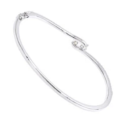 Love And Friendship Women's Diamond Bangle Bracelet 14K White Gold 1.1ct Luxurman -Borcely Jewelry Sales love and friendship womens diamond bangle bracelet 14k gold 11ct luxurman backwh