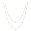 Luxurman 14K Rose Gold Chain With Diamonds By The Yard Necklace 1.5ct
