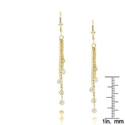 Luxurman 14K White Gold Chandelier Earrings With Diamonds By The Yard 1 Carat -Borcely Jewelry Sales luxurman 14k gold chandelier earrings with diamonds by the yard 1 carat rulerye