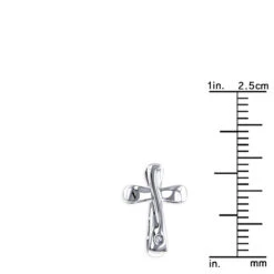 Luxurman Love Quotes Necklaces: Sterling Silver Small Diamond Cross Pendant 9 Luxurman Love Quotes Necklaces: Sterling Silver Small Diamond Cross Pendant -Borcely Jewelry Sales luxurman love quotes necklaces sterling silver small diamond cross pendant ruler