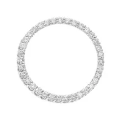 Luxurman Platinum Circle Of Life Diamond Pendant For Women 4 Carat Necklace