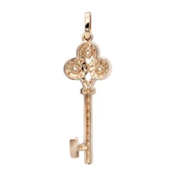Luxurman Women's Diamond Diamond Key Pendant 18K Rose Gold 0.85ct 9 Luxurman Women's Diamond Diamond Key Pendant 18K Rose Gold 0.85ct -Borcely Jewelry Sales luxurman womens diamond pendants diamond key pendant in 18k gold 075ct backro