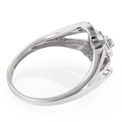 Moms 10K White Gold Heart Shaped Diamond Ring 0.10ct -Borcely Jewelry Sales moms 10k gold heart shaped diamond ring 010ct p 118 backwh