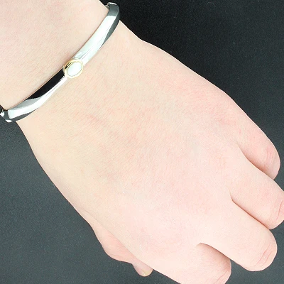 18K Sterling Silver & Mother Of Pearl Bracelet 3 18K Sterling Silver & Mother Of Pearl Bracelet - Image 3