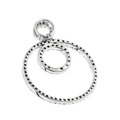 Multi Circle Diamond Pendant 0.55ct 14K White Gold -Borcely Jewelry Sales multi circle diamond pendant 061ct 14k gold backwh