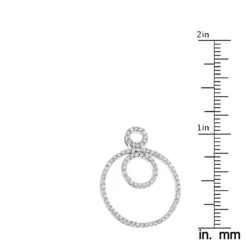 Multi Circle Diamond Pendant 0.55ct 14K White Gold -Borcely Jewelry Sales multi circle diamond pendant 061ct 14k gold rulerwh