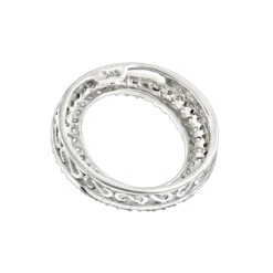 Pave 14K White Gold Diamond Circle Pendant 0.4ct 9 Pave 14K White Gold Diamond Circle Pendant 0.4ct -Borcely Jewelry Sales pave diamond o pendant 045ct 14k gold circle jewelry backwh