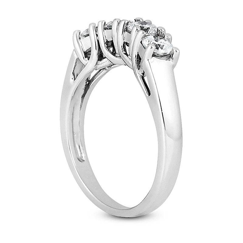 Thin Platinum Diamond Engagement Band 0.48ct 2 Thin Platinum Diamond Engagement Band 0.48ct - Image 2