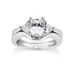 Platinum Diamond Engagement Ring Set 1.50ct Band: 1mm, Eng.: 1.3mm