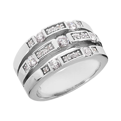 Platinum Diamond Right Hand Ring 0.64ct 11.1mm 1 Platinum Diamond Right Hand Ring 0.64ct 11.1mm