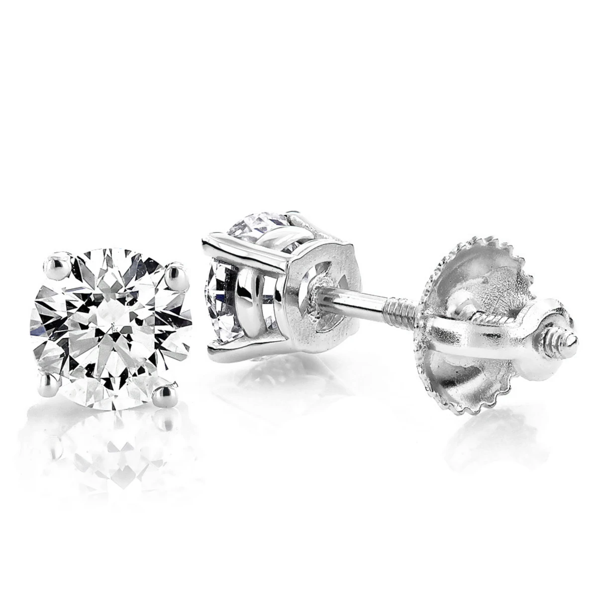 Platinum Diamond Studs Earrings 0.75ct 1 Platinum Diamond Studs Earrings 0.75ct