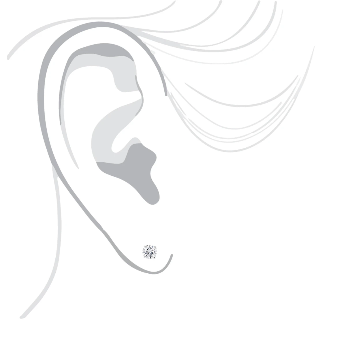 Platinum Diamond Studs Earrings 0.75ct 3 Platinum Diamond Studs Earrings 0.75ct - Image 3