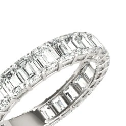 Platinum Emerald Cut Diamond Eternity Band For Women 4ct Anniversary Ring 8 Platinum Emerald Cut Diamond Eternity Band For Women 4ct Anniversary Ring -Borcely Jewelry Sales platinum emerald cut diamond eternity band for women 4ct anniversary ring box