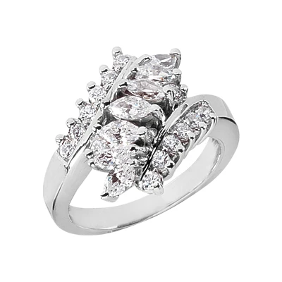 Platinum Ladies Diamond Ring 1.31ct 16.1mm 1 Platinum Ladies Diamond Ring 1.31ct 16.1mm