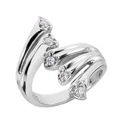 Platinum Right Hand Diamond Ladies Ring 0.20ct