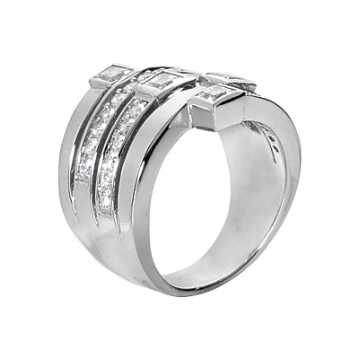 Platinum Right Hand Diamond Ladies Ring 1.16ct 2 Platinum Right Hand Diamond Ladies Ring 1.16ct - Image 2
