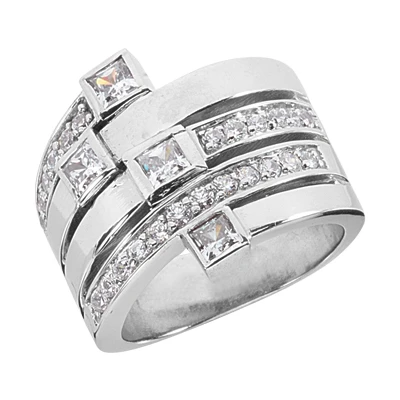 Platinum Right Hand Diamond Ladies Ring 1.16ct 1 Platinum Right Hand Diamond Ladies Ring 1.16ct