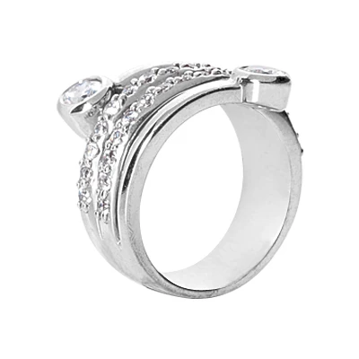 Platinum Right Hand Ladies Diamond Ring 1.25ct 2 Platinum Right Hand Ladies Diamond Ring 1.25ct - Image 2