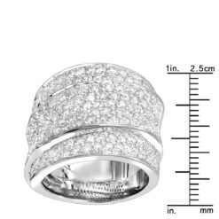 Luxurman Women Platinum Round Diamond Right Hand Ring 3 Carat G/VS -Borcely Jewelry Sales platinum round diamond ladies ring 290ct p 32677 rulerwh