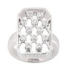 Platinum Round Diamond Right Hand Ladies Ring 0.18ct