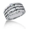 Platinum Round Diamond Right Hand Ladies Ring 0.38ct