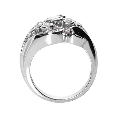 Platinum Round Diamond Right Hand Ladies Ring 0.78ct 2 Platinum Round Diamond Right Hand Ladies Ring 0.78ct - Image 2