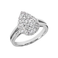 Platinum Women's Diamond Ring 0.48ct