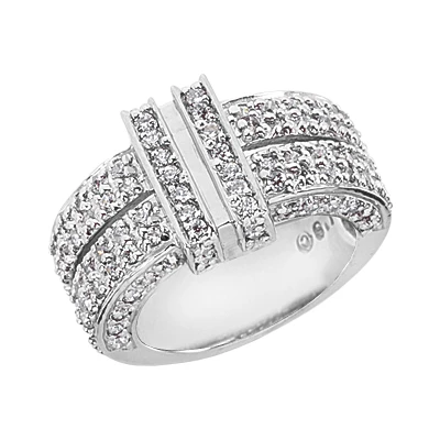 Platinum Women's Diamond Ring 1.10ct 11.5mm 1 Platinum Women's Diamond Ring 1.10ct 11.5mm
