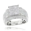 Princess Cut Diamond Engagement Ring 14K White Gold 2.5ct