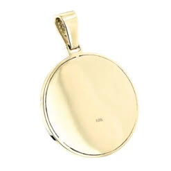 Rolex Style Diamond Pendant 3ct 10K Yellow Gold Crown Medallion -Borcely Jewelry Sales rolex style diamond pendant 3ct yellow white gold crown medallion backye