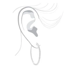 Round Diamond Hoop Earrings 0.6ct Inside Out 14K White Gold 1 3/4 Inches 6 Round Diamond Hoop Earrings 0.6ct Inside Out 14K White Gold 1 3/4 Inches -Borcely Jewelry Sales round diamond hoop earrings 06ct inside out 14k gold 1 34 inches bod