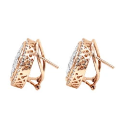 Round Princess Cut Diamond Stud Earrings 2.82ct 14K White Gold -Borcely Jewelry Sales round princess cut diamond stud earrings 282ct 14k p 46005 backro