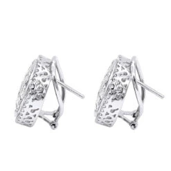 Round Princess Cut Diamond Stud Earrings 2.82ct 14K White Gold -Borcely Jewelry Sales round princess cut diamond stud earrings 282ct 14k p 46005 backwh