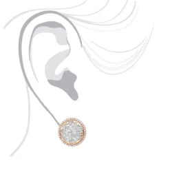 Round Princess Cut Diamond Stud Earrings 2.82ct 14K White Gold -Borcely Jewelry Sales round princess cut diamond stud earrings 282ct 14k p 46005 bodro