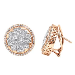 Round Princess Cut Diamond Stud Earrings 2.82ct 14K White Gold -Borcely Jewelry Sales round princess cut diamond stud earrings 282ct 14k p 46005 ro