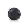 Single 14K White Gold Men's Solitaire Black Diamond Stud Earring 1ct