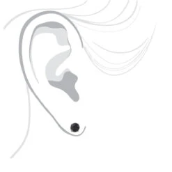 Single 14K White Gold Men's Solitaire Black Diamond Stud Earring 1ct 6 Single 14K White Gold Men's Solitaire Black Diamond Stud Earring 1ct -Borcely Jewelry Sales single 14k gold mens solitaire black diamond stud earring 1ct 3