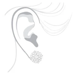 Single Oversized Cluster Men's 18K Rose Gold Round Diamond Stud Earring 2ct -Borcely Jewelry Sales single oversized cluster mens 18k gold round diamond stud earring 2ct 3 1